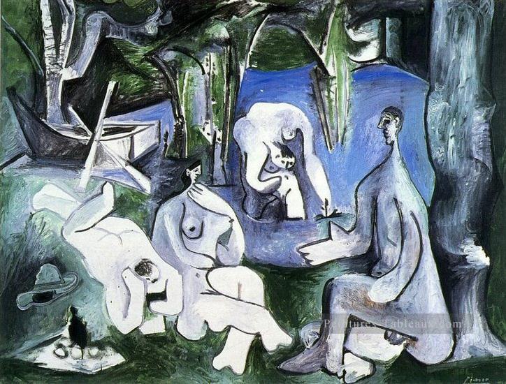 Déjeuner sur l’herbe après Manet 5 1961 cubisme Pablo Picasso Peintures à l'huile